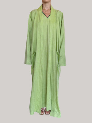 Abaya Set in Green with Bird Back Side (051)