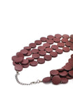 Burgundy Circle Necklace