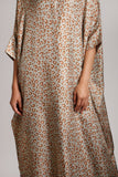Full Safari Leopard Silk Shirt Dress (012)