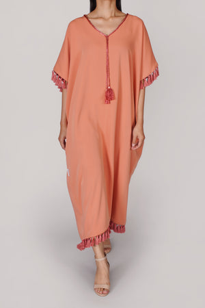 Orange Tassel Dress (041)
