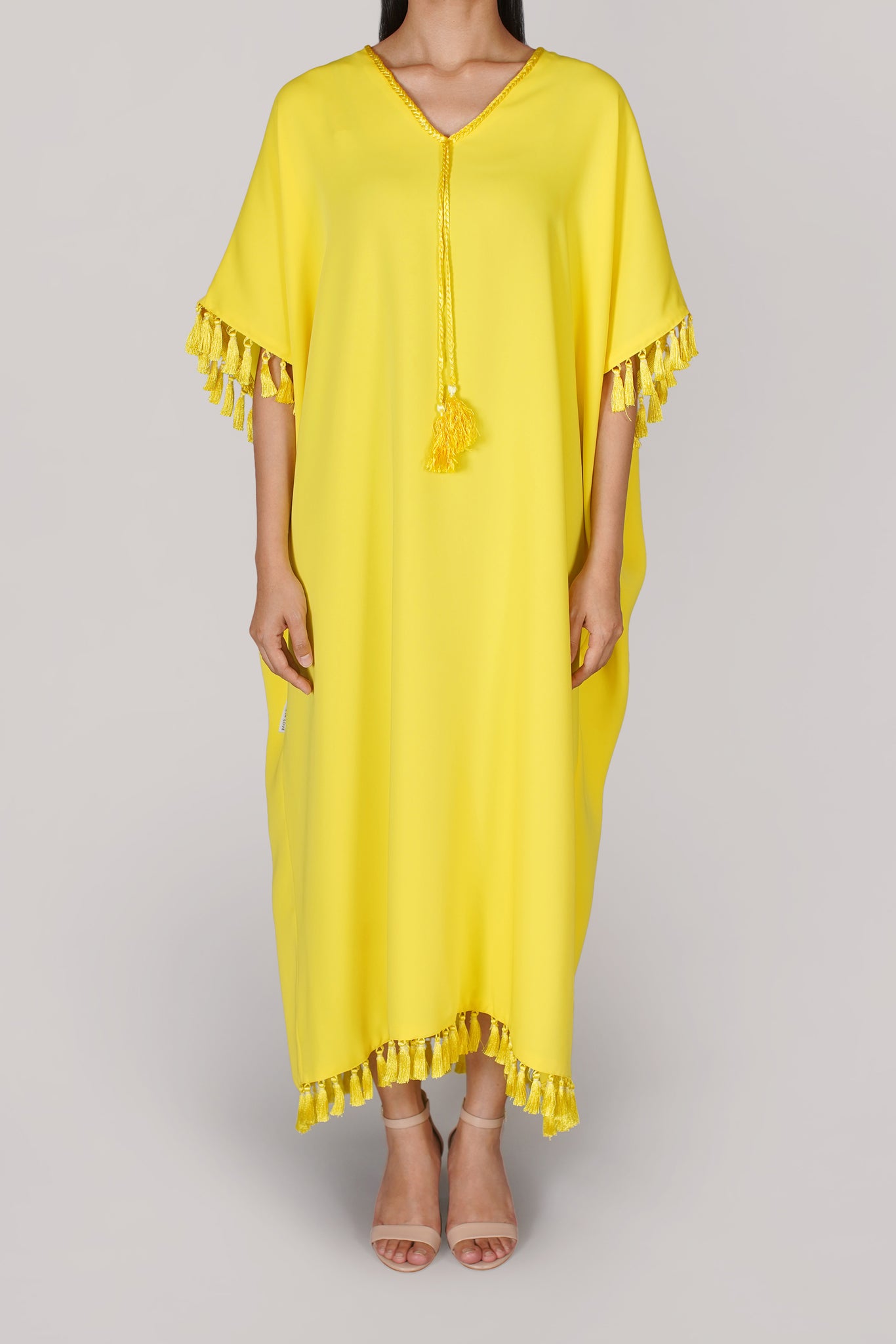 Bright Yellow Tassel Dress (041)