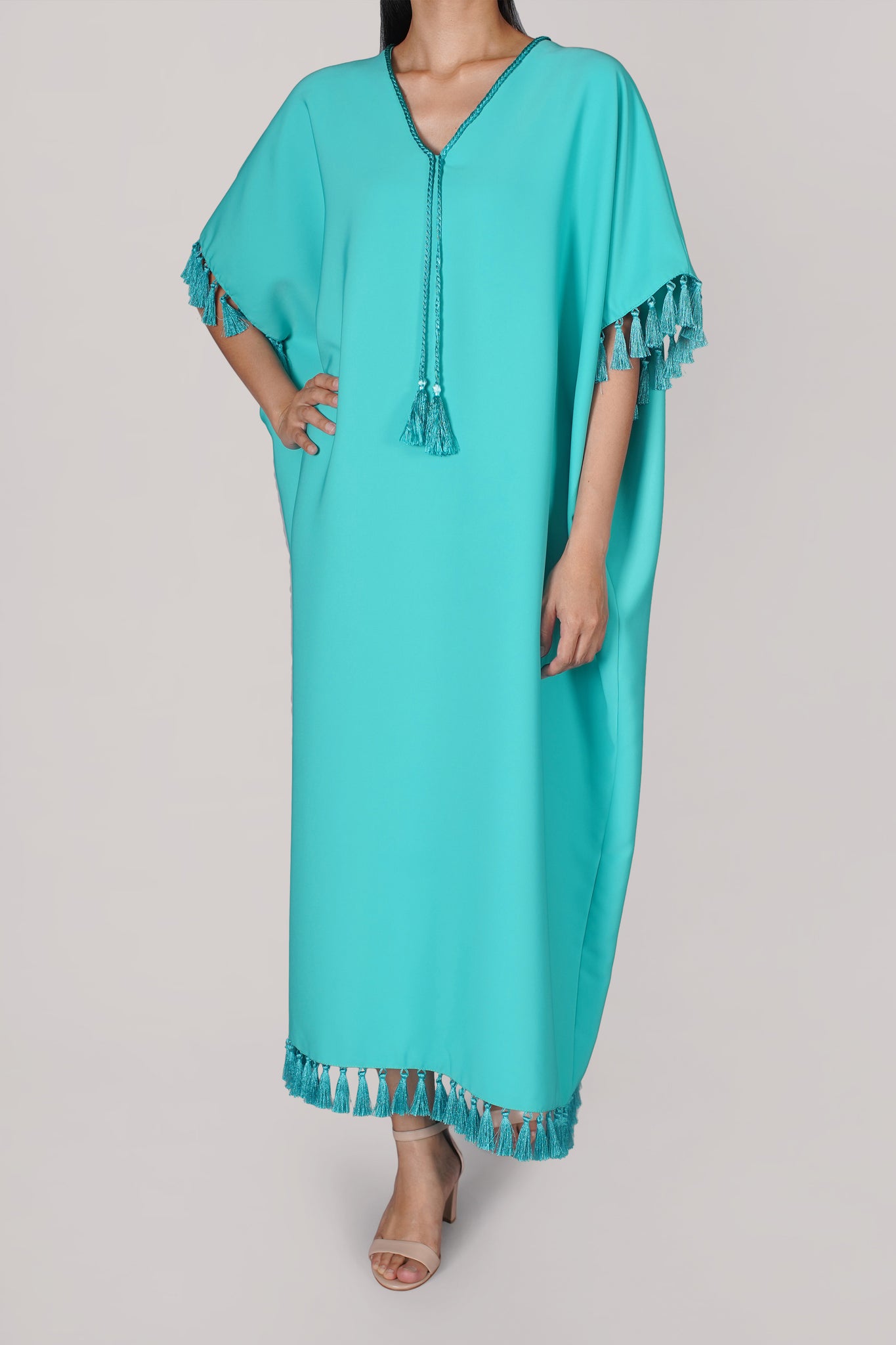 Turquoise Tassel Dress (041)