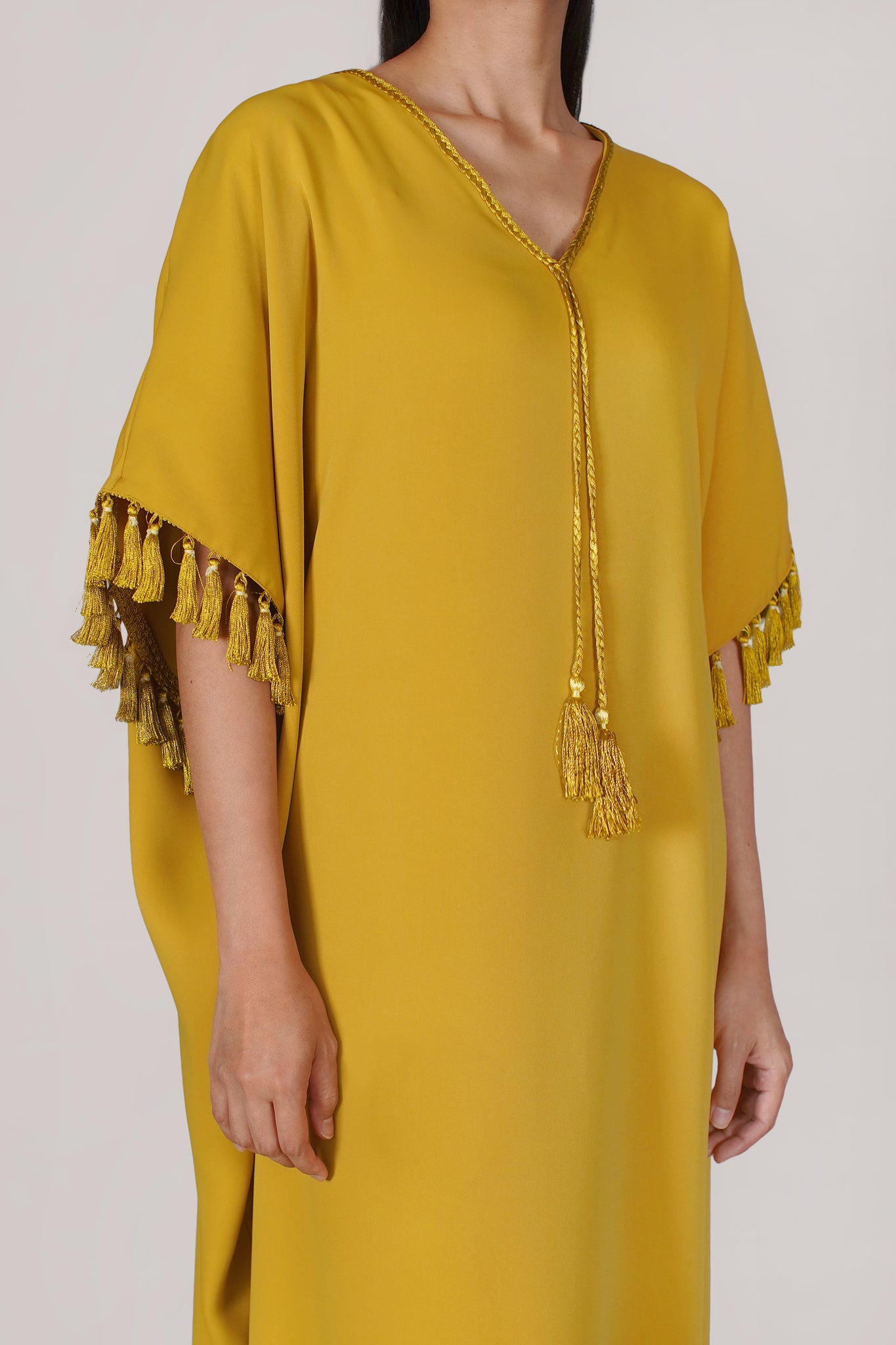 Mustard Tassel Dress (041)